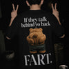 Talk Behind Yo Back Teddy! Oversized Terry Black T-Shirt
