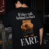 Talk Behind Yo Back Teddy! Oversized Terry Black T-Shirt