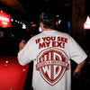 Warn A Brother Oversized Terry White T-Shirt