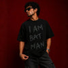 I AM BATMAN! Oversized Terry Black T-Shirt