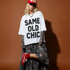 Same Old Chic! Oversized Terry White T-Shirt