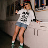 Same Old Chic! Oversized Terry White T-Shirt