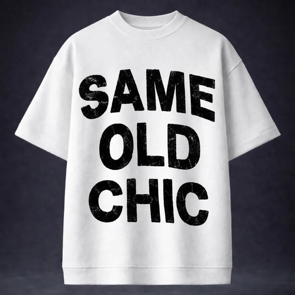 Same Old Chic! Oversized Terry White T-Shirt