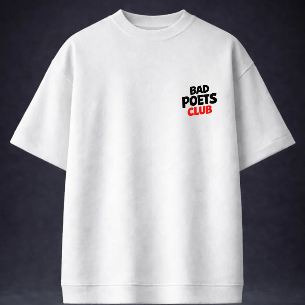 Nobody Cares Oversized Terry White T-Shirt