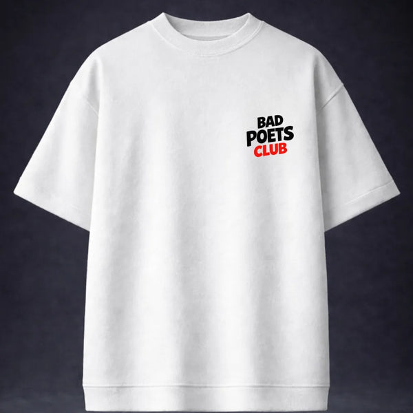 Nobody Cares Oversized Terry White T-Shirt