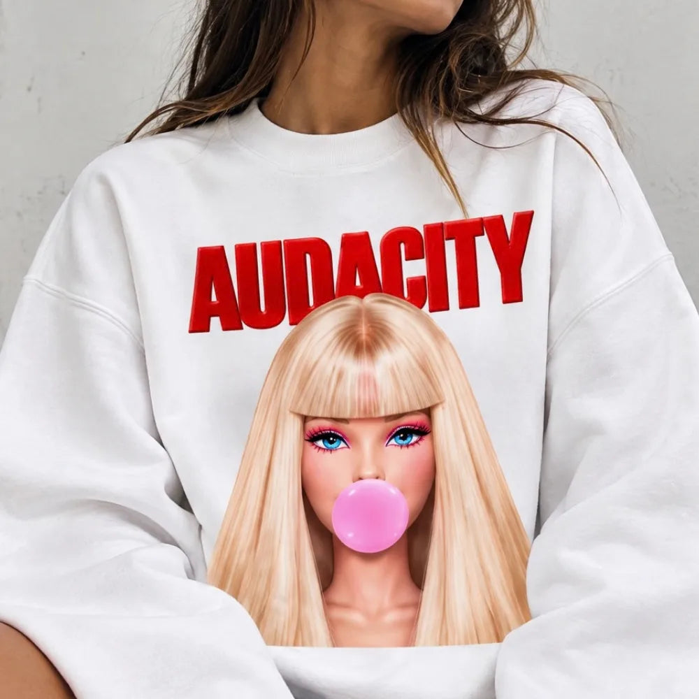 Audacity! White Sweatshirt