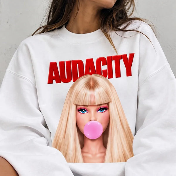 Audacity! White Sweatshirt