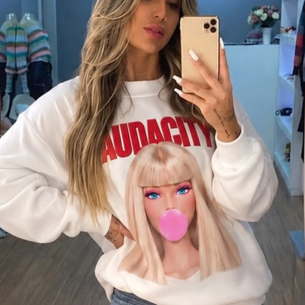 Audacity! White Sweatshirt