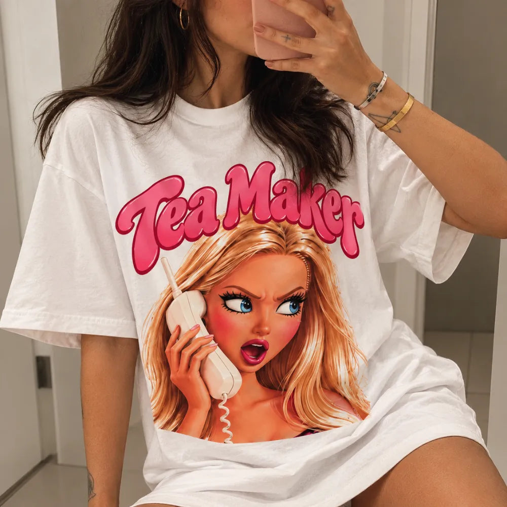 Tea Maker Oversized White T-shirt