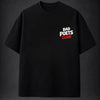 Warn A Brother Oversized Terry Black T-Shirt