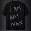 I AM BATMAN! Oversized Terry Black T-Shirt