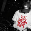 You Can't Shazam Good Taste Oversized Terry White T-Shirt
