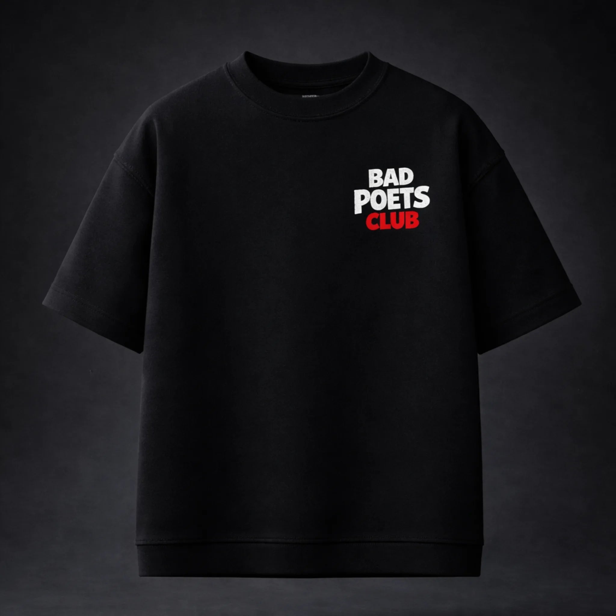 GOD IS A DJ :) Oversized Terry Black T-Shirt