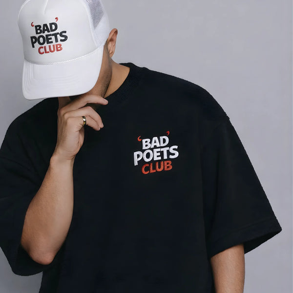 Fake Love Bad Bets Oversized Terry Black T-Shirt