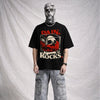 Pain on the Rocks Oversized Terry Black T-Shirt