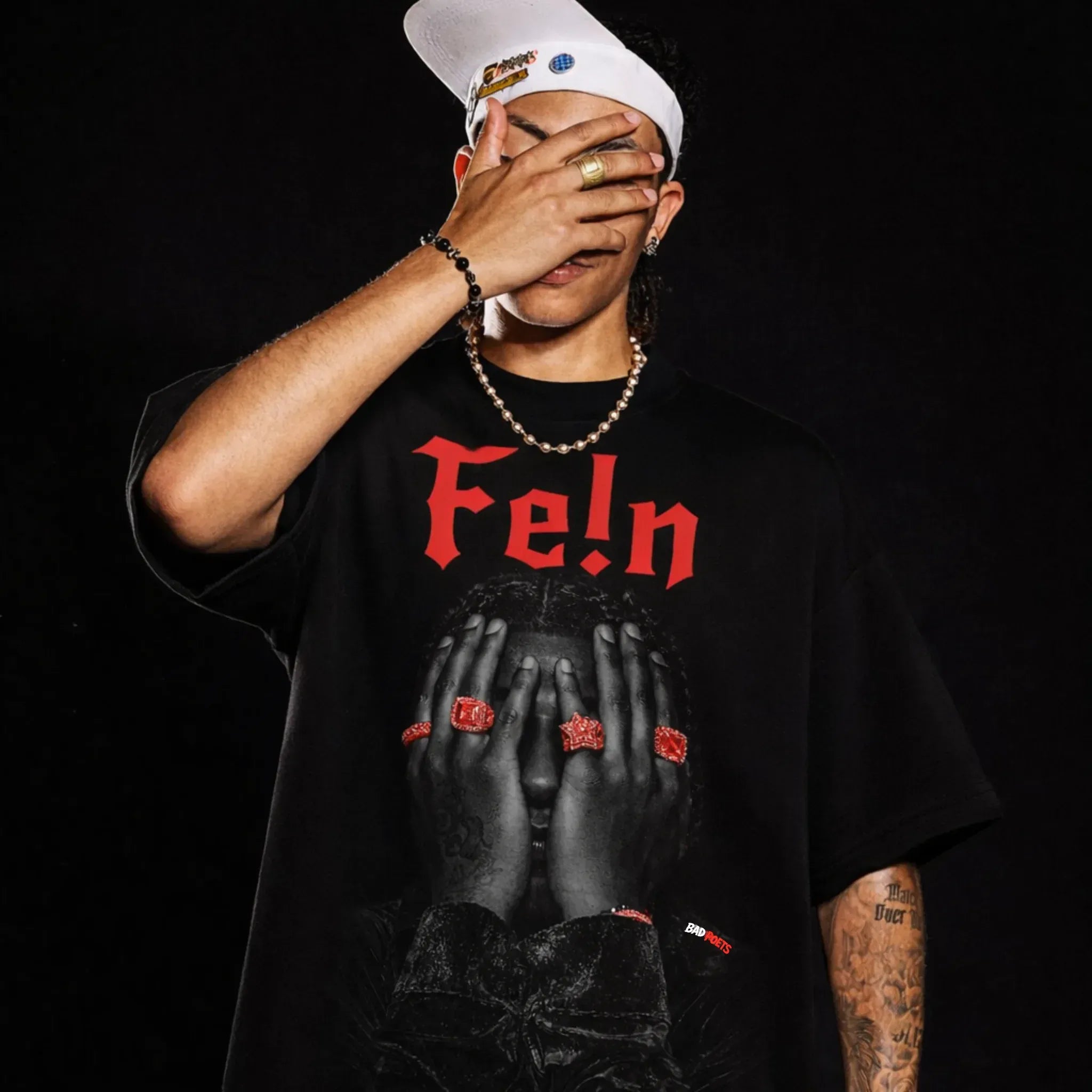 Fe!n Oversized Terry Black T-Shirt