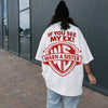 Warn A Sister Oversized Terry White T-Shirt