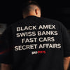 Black Amex Oversized Terry Black T-Shirt