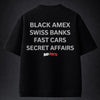 Black Amex Oversized Terry Black T-Shirt