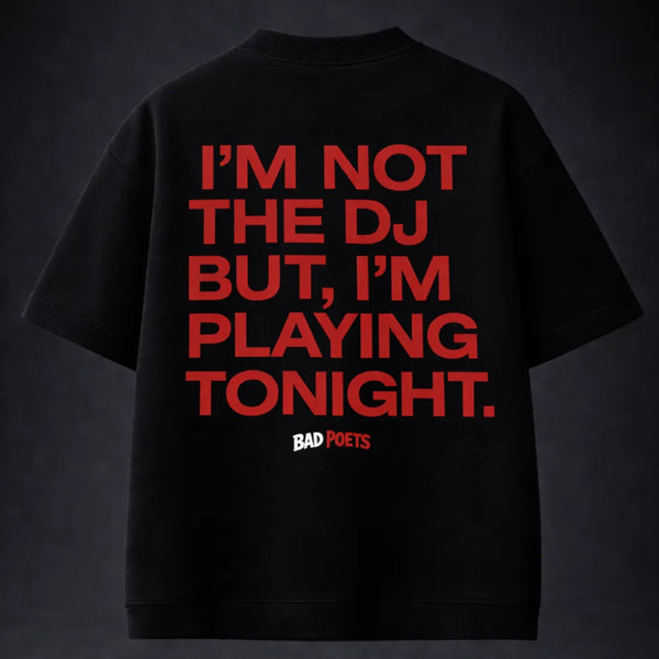 Not A DJ Terry Oversized Black T-Shirt