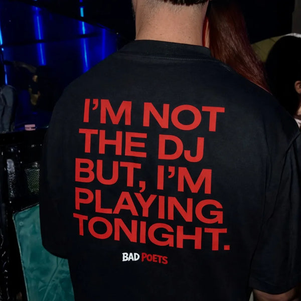 Not A DJ Terry Oversized Black T-Shirt