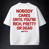 Nobody Cares Oversized Terry Black T-Shirt