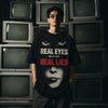 Real Eyes Realize Real Lies Oversized Terry Black T-Shirt