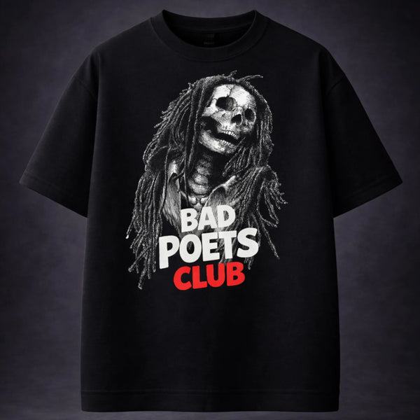 Bad Poets Club Marley Oversized Terry Black T-Shirt