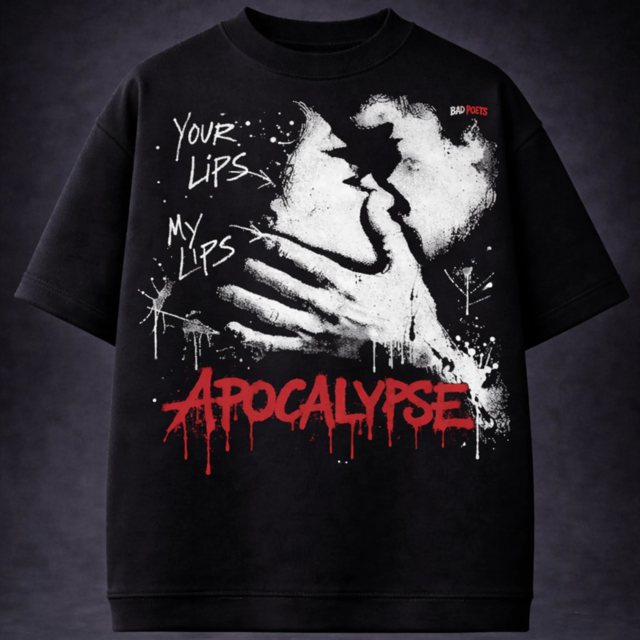 Apocalypse Oversized Terry Black T-Shirt