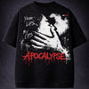 Apocalypse Oversized Terry Black T-Shirt