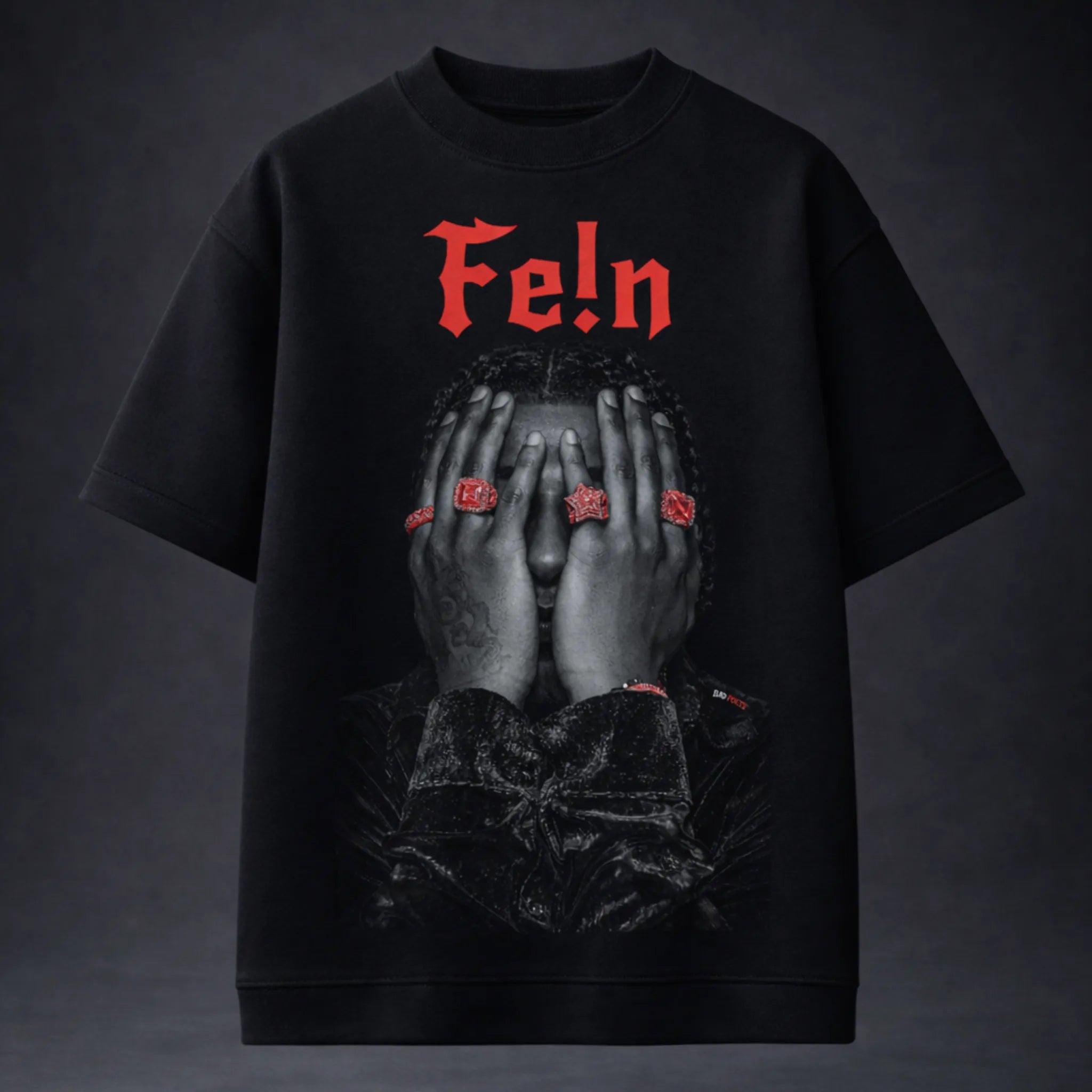 Fe!n Oversized Terry Black T-Shirt